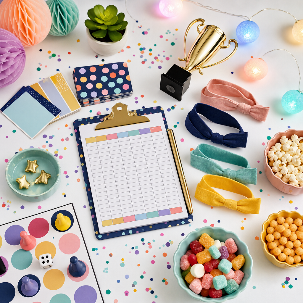 Game Night Box — party kit flat-lay