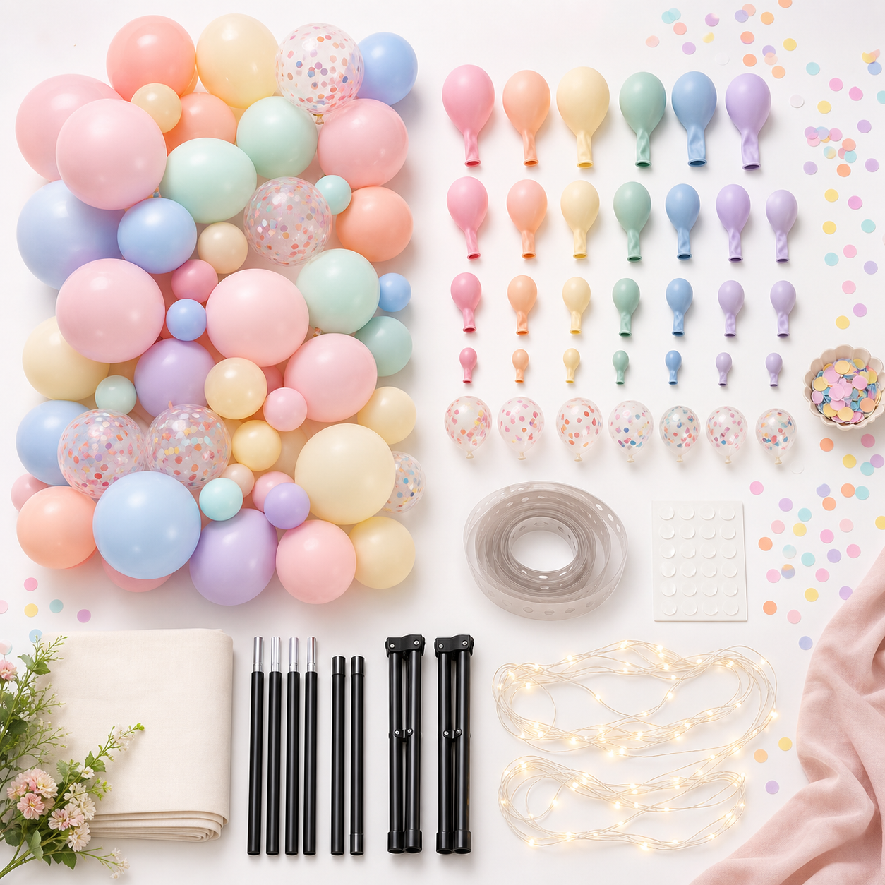 Grand Décor Kit — party kit flat-lay