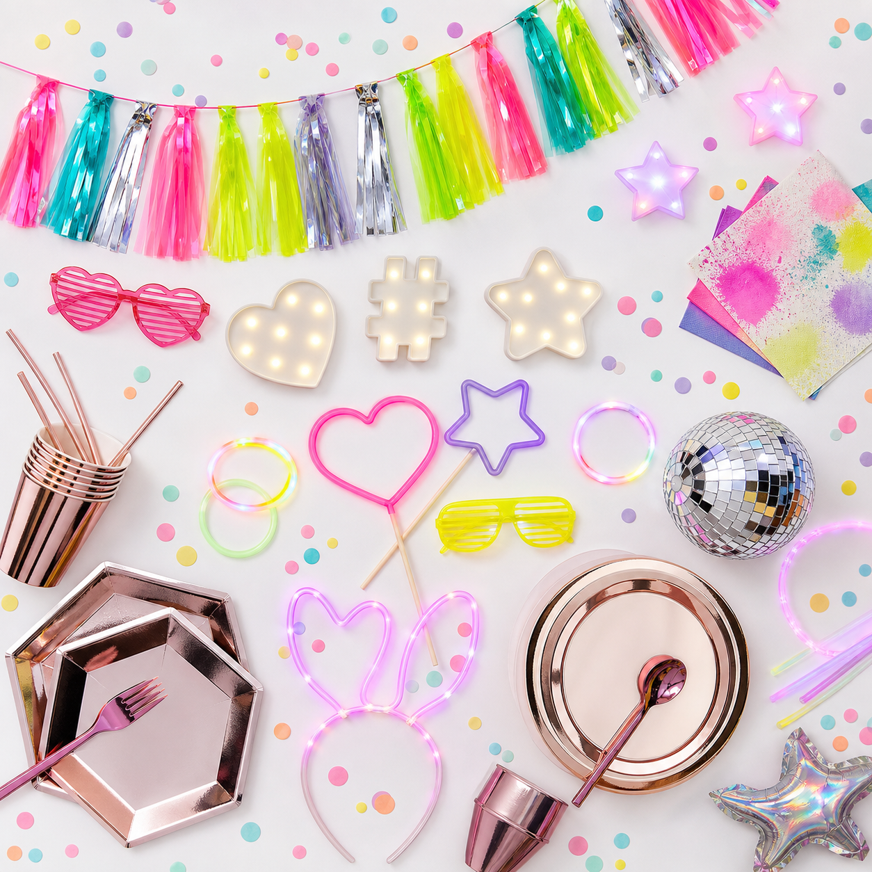 Teen Party Box — party kit flat-lay